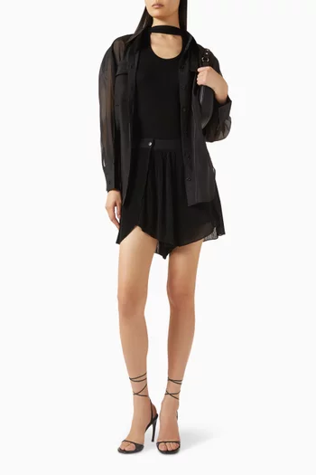 Outline Ribbed Tank Top in Jersey