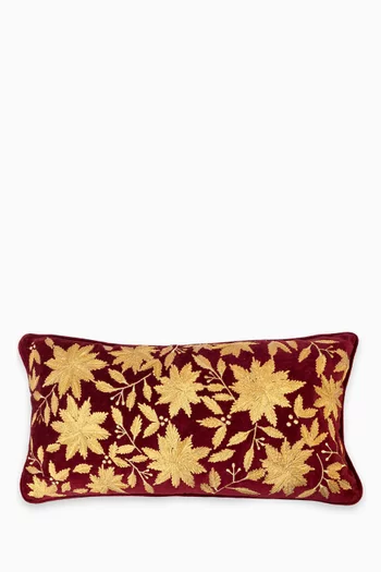 Embroidered Cushion in Velvet