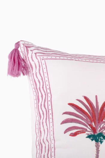 Topical Hand-printed Cushion in Cotton