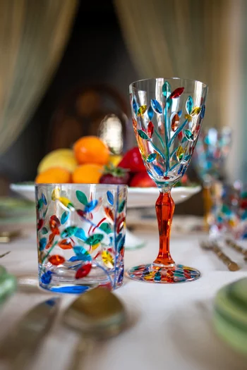 Water Tumblers in Crystal Glass, Set of 4