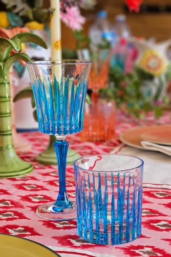 طقم أكواب للمياه كريستال بطلاء يدوي، 4 قطع