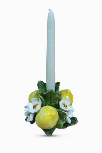 Lemon Candlestick Holder in Ceramic