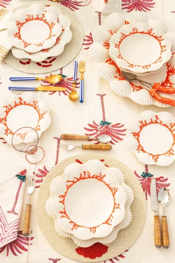 طبق سلطة سان جاك خزف بطلاء يدوي