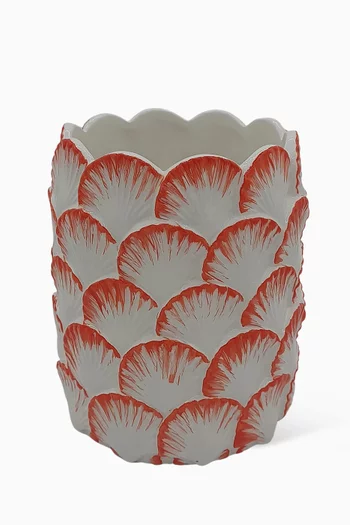 Shell Vase in Hand-painted Ceramic