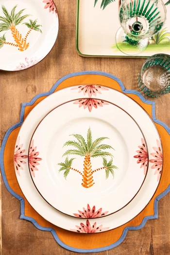 The Dates Salad Plate in Hand-painted Ceramic