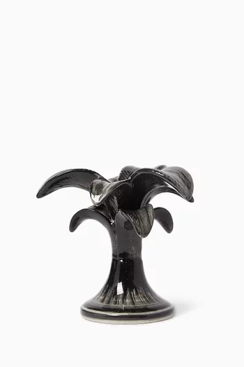 Small Palm Candlestick Holder in Ceramic