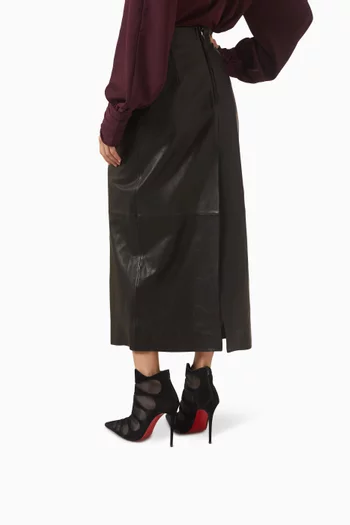 حذاء بوت سيركس ماكس بكعب 100 مم جلد عجل مخملي