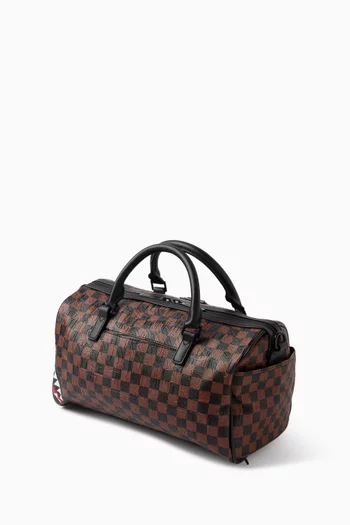 حقيبة دفل ميني بنقشة مربعات 2 بملمس بارز