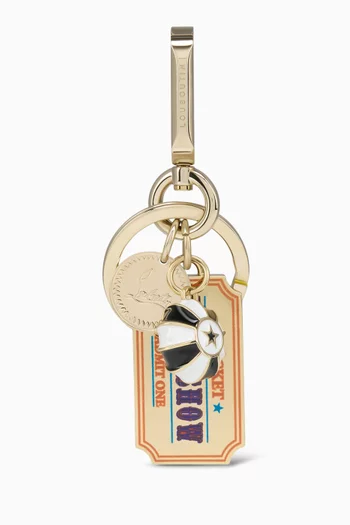 Circus Ticket Keyring in Metal
