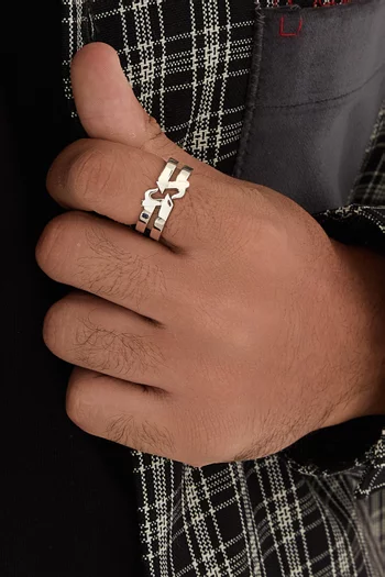 Arabic Letter ""Alef" Ring in Sterling Silver