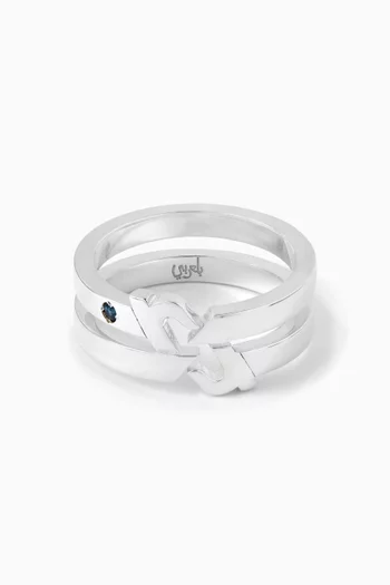 Arabic Letter ""Alef" Ring in Sterling Silver