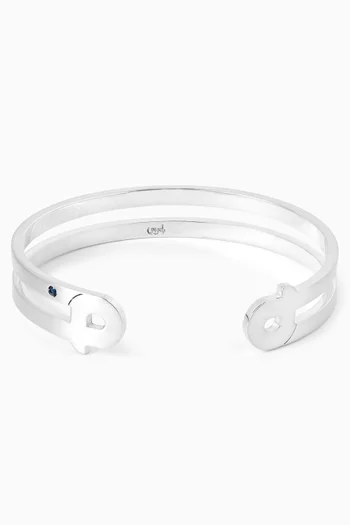 Arabic Letter "Meem" Cuff in Sterling Silver