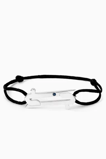 سوار بحلية حرف "ج" فضة إسترلينية