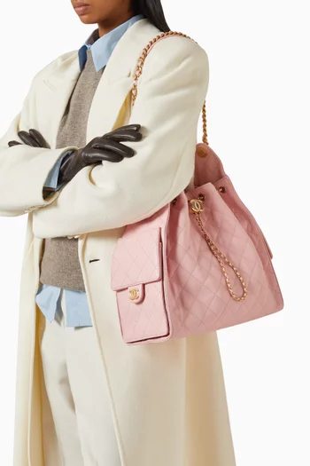 Unused 25 Medium Shoulder Bag in Grained Calfskin