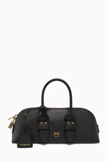 Bowling Baguette Bag in Leather