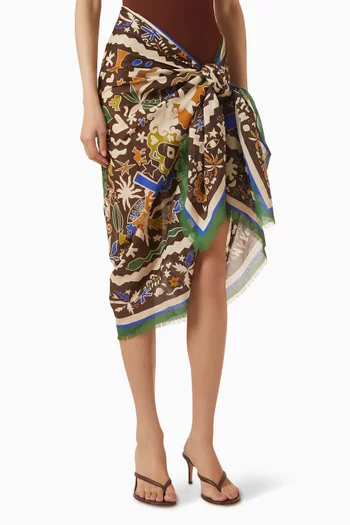 Maroc Printed Pareo in Organic Cotton