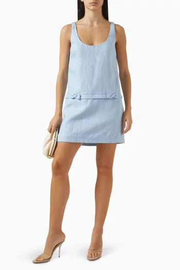 Harper Mini Dress in Linen