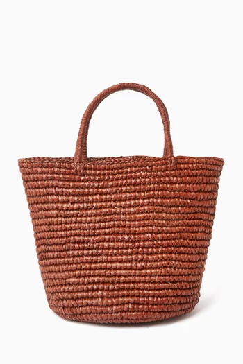 Medium Woven Tote Bag in Toquilla Straw