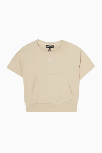 تي شيرت برقعة بشعار النسر بحجم صغير قطن