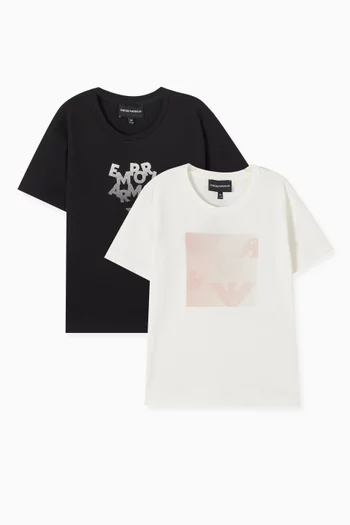 طقم تي شيرتات قطن، 2 قطع