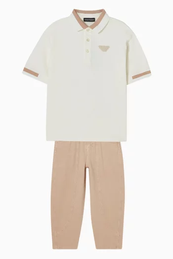 Logo Polo Shirt in Cotton