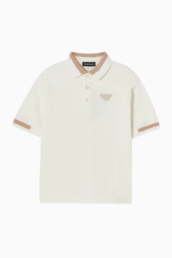 Logo Polo Shirt in Cotton