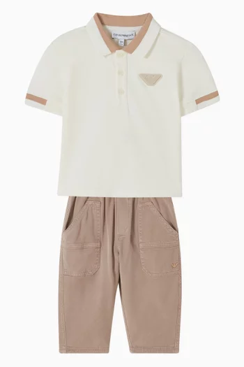 تي شيرت بولو بشعار الماركة قطن