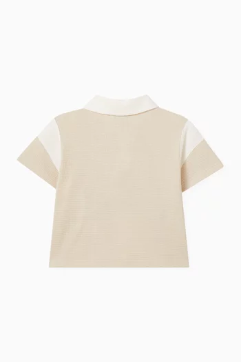 Colour-block Polo Shirt in Cotton