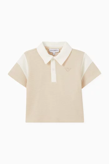 Colour-block Polo Shirt in Cotton