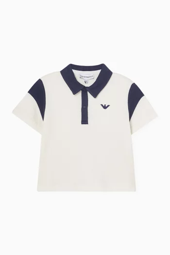Colour-block Polo Shirt in Cotton