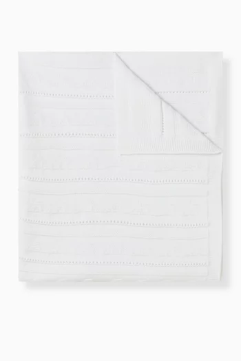 Horizontal Lines Logo Blanket