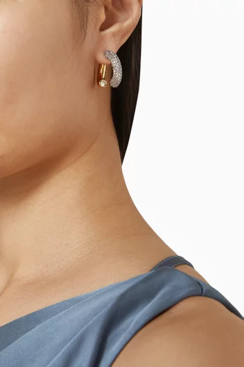 Monroe Pave Earrings in 12kt Gold-plated Brass