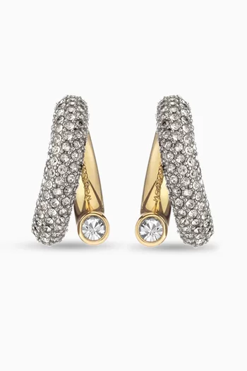 Monroe Pave Earrings in 12kt Gold-plated Brass