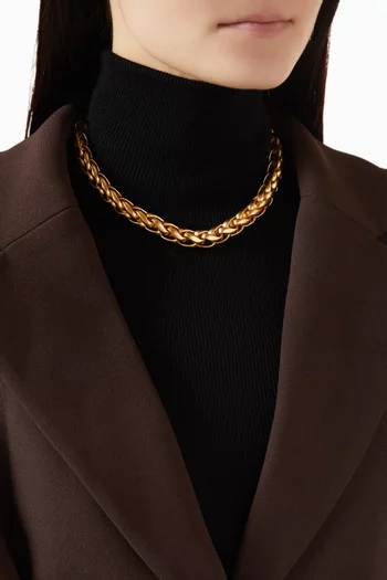 Varick Necklace in 12kt Gold-plated Brass