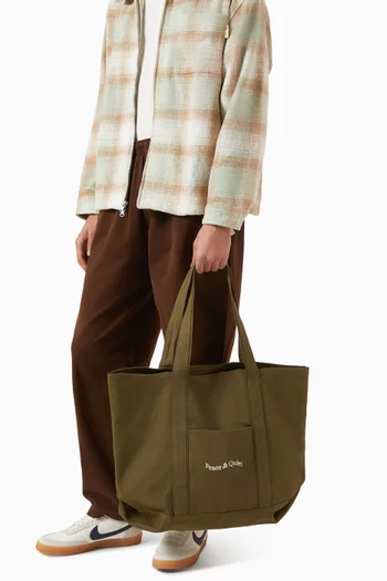 Wordmark Boat Tote Bag in Canvas