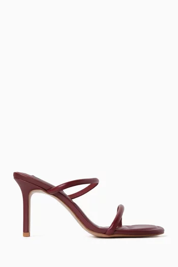 حذاء ابتون- II مفتوح من الخلف بكعب 85 مم جلد