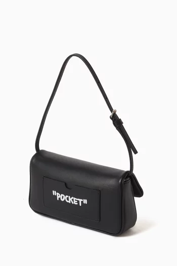 حقيبة كتف جيتني 0.7 بطبعة عبارة جلد