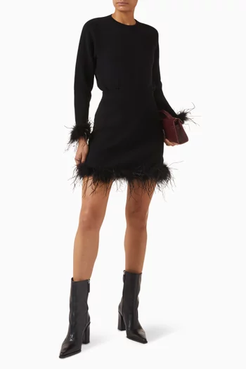 سترة جيمي بأساور مزينة بالريش نسيج