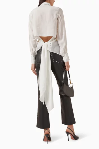 Studded Tie Back Shirt