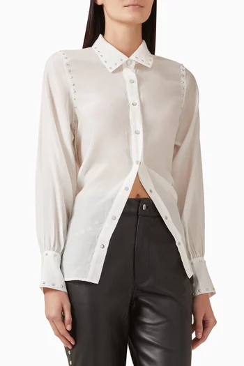Studded Tie Back Shirt