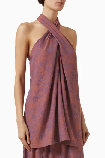 بلوزة دورا بحمالة حول الرقبة