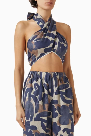 بلوزة ليلي بتصميم متقاطع