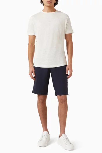 تي شيرت بفتحة رقبة مستديرة جيرسيه كتان