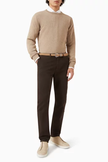 سترة بفتحة رقبة مستديرة كشمير