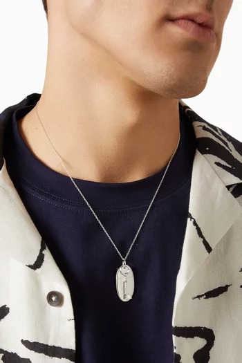 قلادة بدلاية بطبعة Hotel فضة إسترلينية