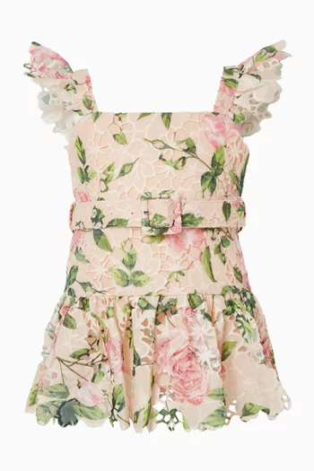 فستان ليونورا قصير مزين بتطريزات