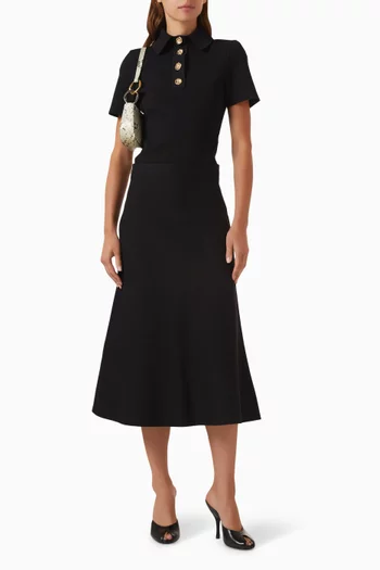 Poppy Polo Shirt in Crepe-knit