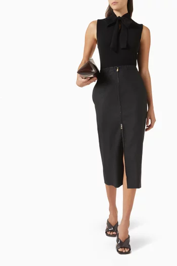 DBL Zip Skirt in Cotton