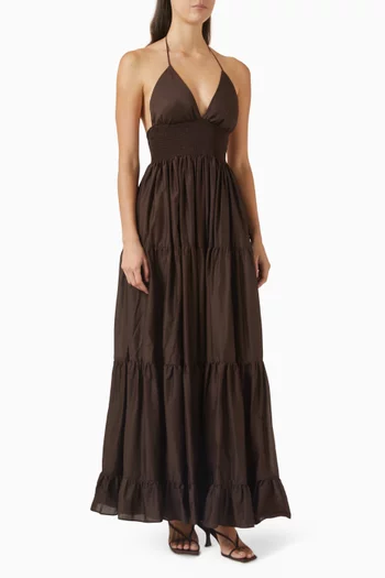 Tiered Dress in Cotton-voile