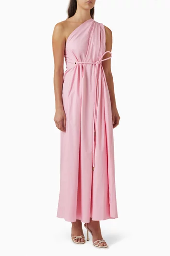 Parachute One-shoulder Dress in Cotton
